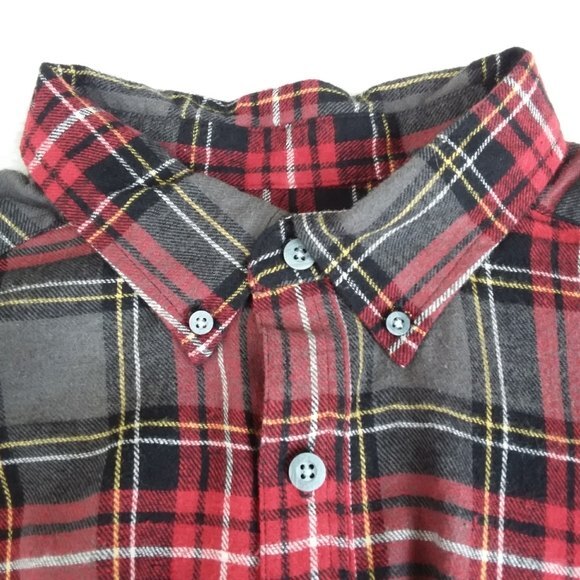 Wolverine Button Down Shirt 100% Cotton Red Long Sleeve Stripe Shirt XL - Picture 5 of 9